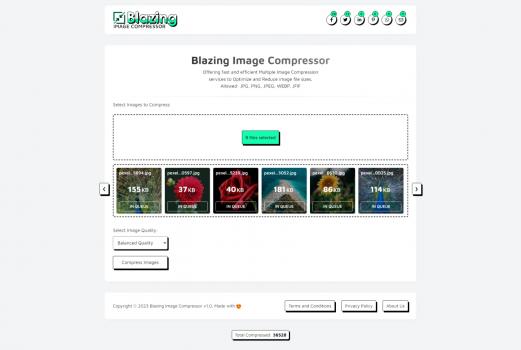 Blaz - The Ultimate Multi Image Compressor + Ads Ready + Storj API Integration | PHP Script - Screenshot 2