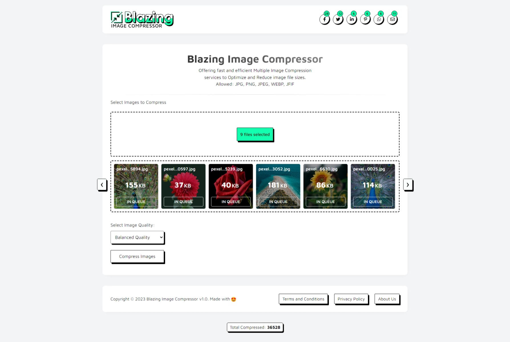 Blaz - The Ultimate Multi Image Compressor + Ads Ready + Storj API Integration | PHP Script - Screenshot 2