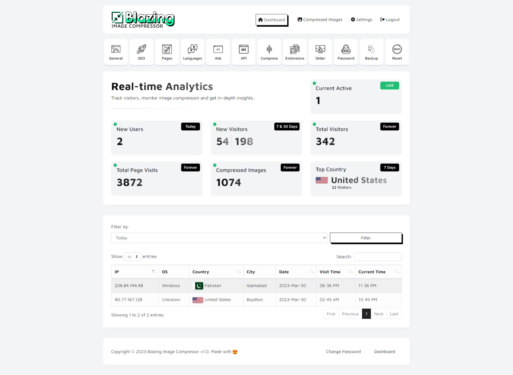 Blaz - The Ultimate Multi Image Compressor + Ads Ready + Storj API Integration | PHP Script - Screenshot 7