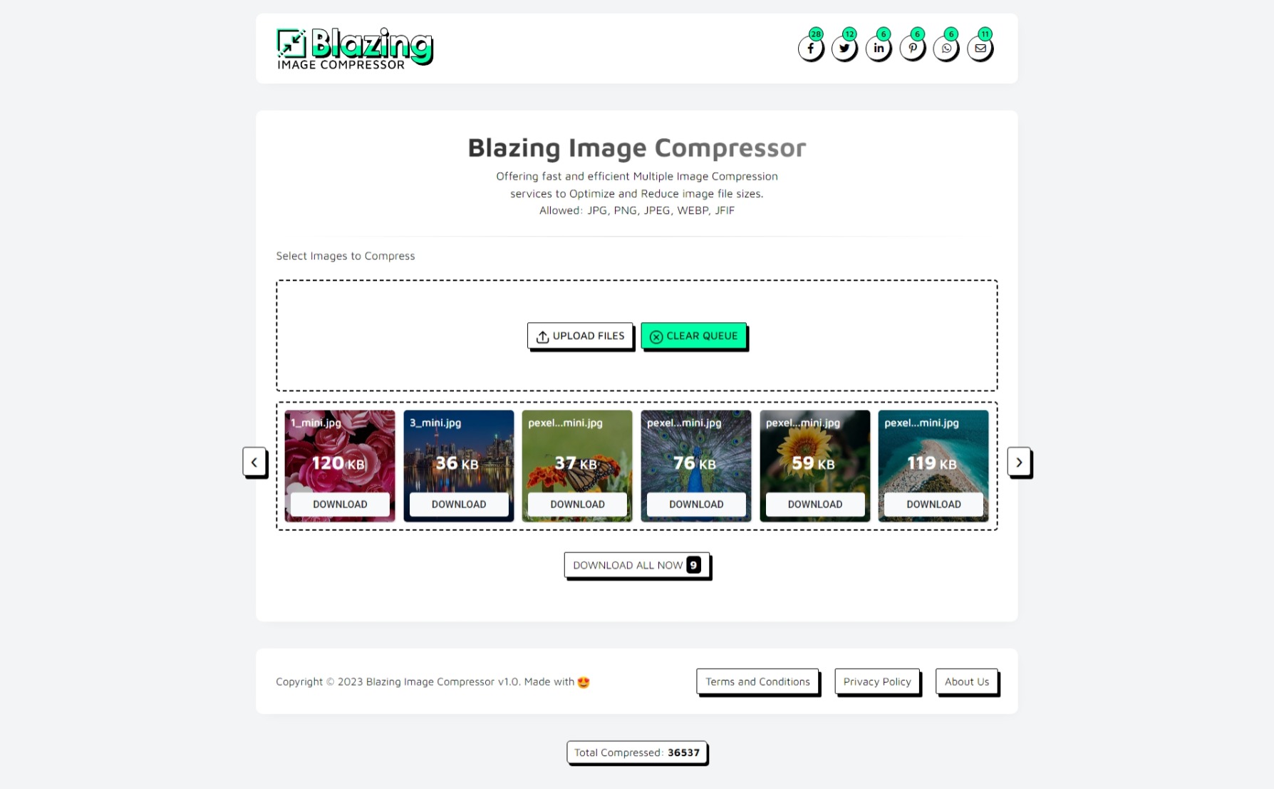 Blaz - The Ultimate Multi Image Compressor + Ads Ready + Storj API Integration | PHP Script - Screenshot 3