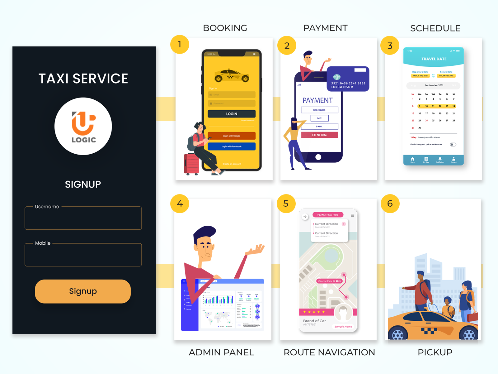 Uplogic Taxi Booking App - Screenshot 1