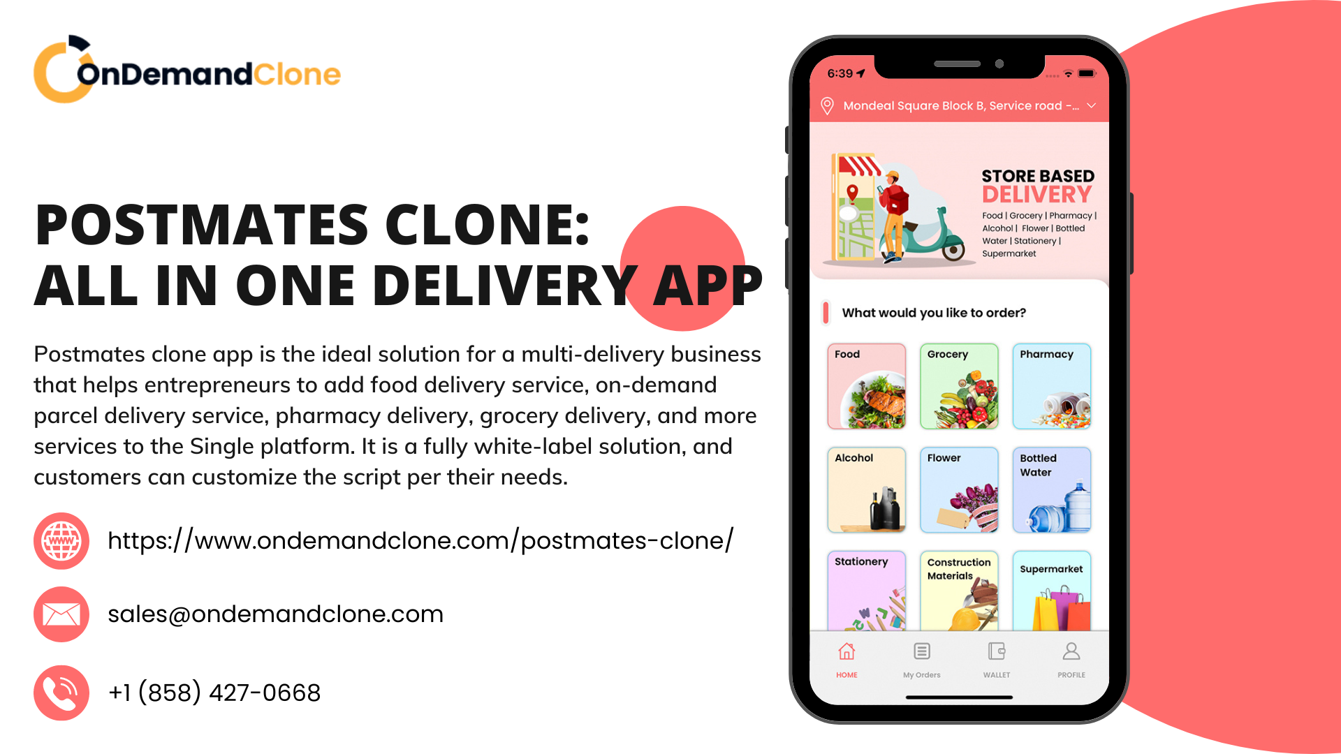 Postmates Clone: All in one delivery App - Screenshot 1