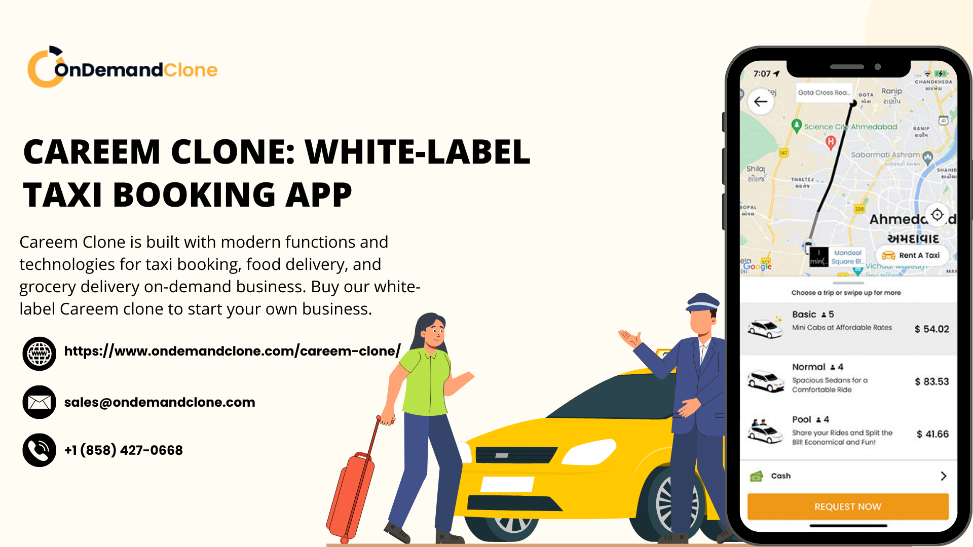 Careem Clone: White-label Taxi Booking App - Screenshot 1