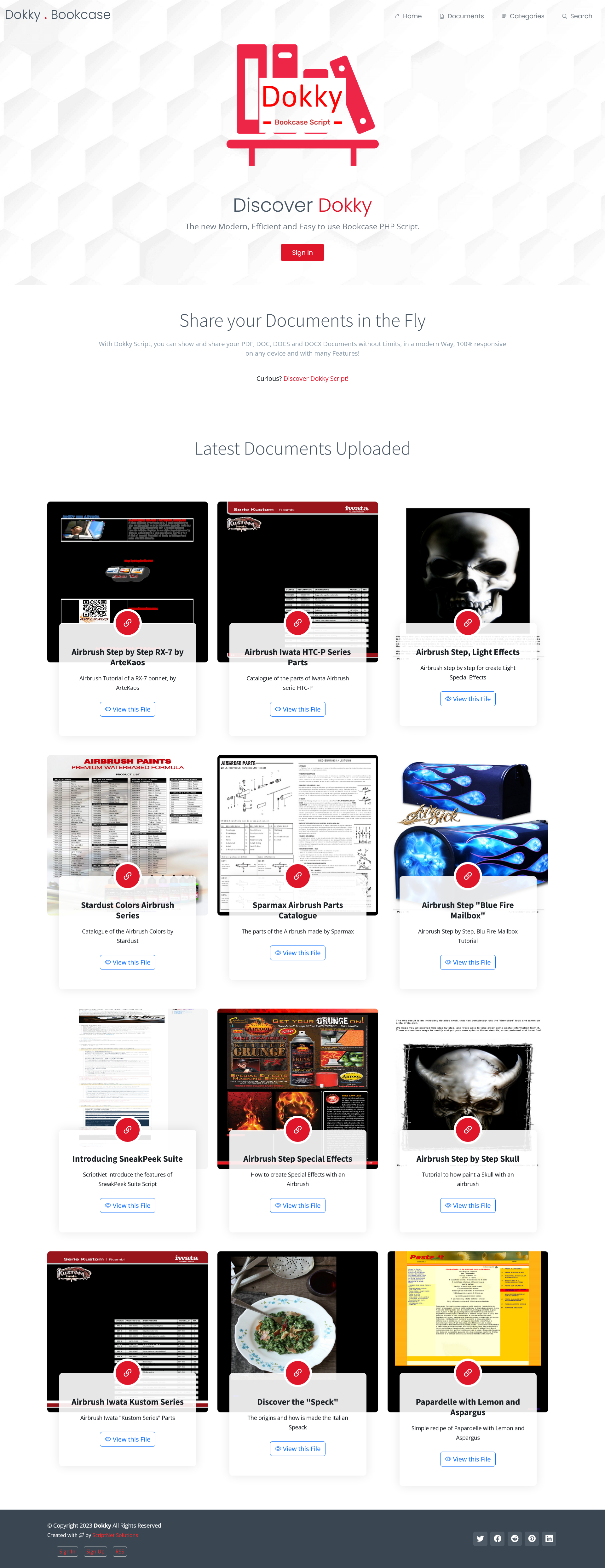 Dokky - Document Sharing and Viewing Website Script - Screenshot 1