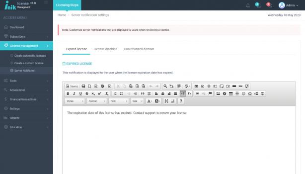 Visit Listing - iNik - license managment system iNik - license managment system - Screenshot 5
