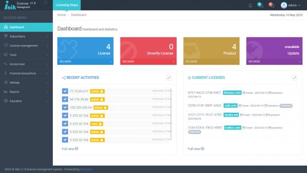 Visit Listing - iNik - license managment system iNik - license managment system - Screenshot 2