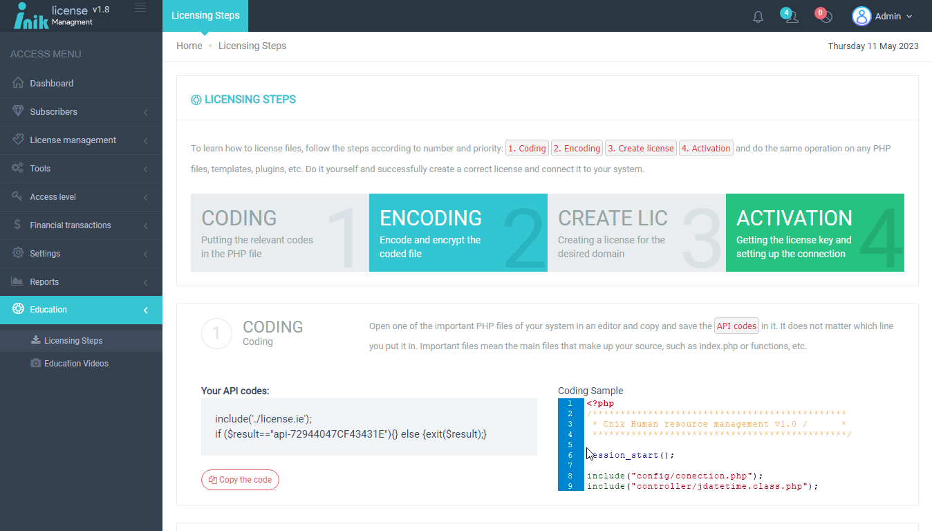 iNik - license managment system - Screenshot 8