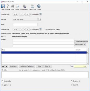 ChequeSystem Cheque Printing Software - Screenshot 3