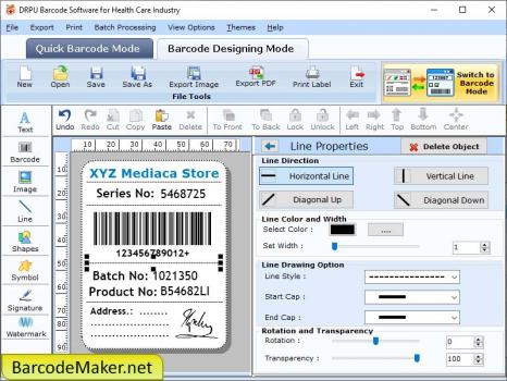 Healthcare Barcode Maker - Screenshot 1