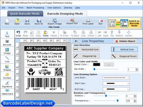 Packaging Barcode Label Design - Screenshot 1