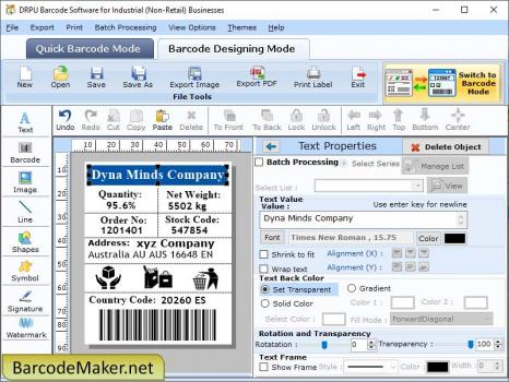 Visit Listing - Industrial Barcode Printing Software Industrial Barcode Printing Software - Screenshot 1