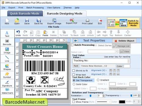 Visit Listing - Professional Barcode Creating Software Professional Barcode Creating Software - Screenshot 1