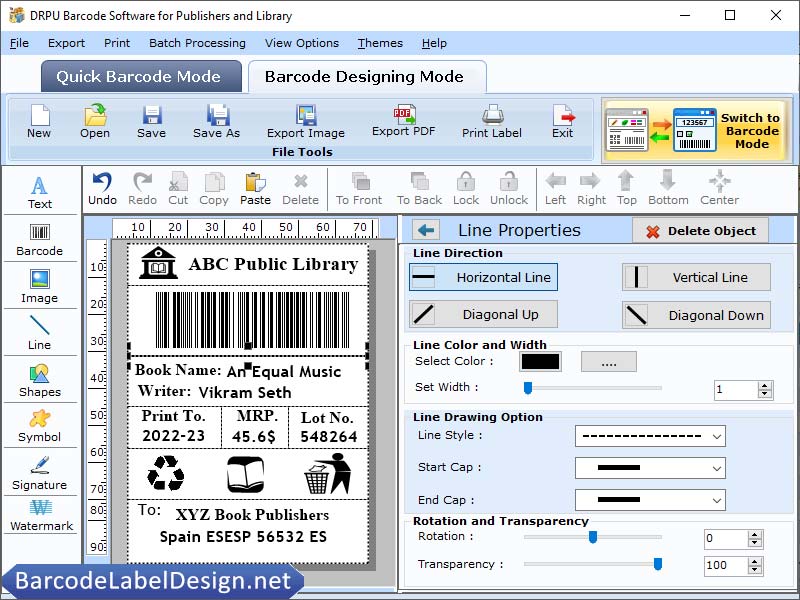 Design Publisher Barcode Software - Screenshot 1