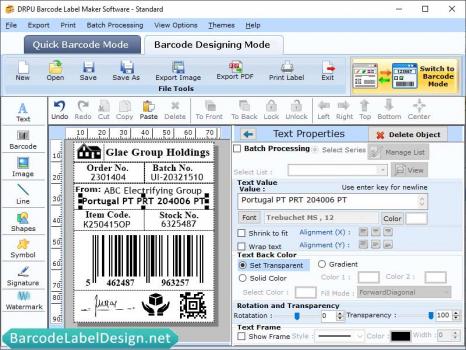 Visit Listing - Standard Barcode Label Maker Tool Standard Barcode Label Maker Tool - Screenshot 1