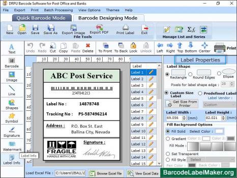 Visit Listing - Postal Barcode Labels Maker Postal Barcode Labels Maker - Screenshot 1