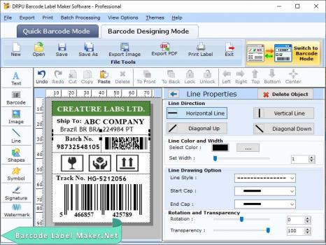 Professional Barcode Label Maker - Screenshot 1