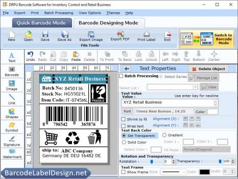 Visit Listing - Retail Barcode Label Designing Software Retail Barcode Label Designing Software - Screenshot 1