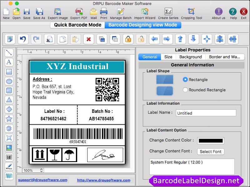 Mac Barcode Design Software - Screenshot 1