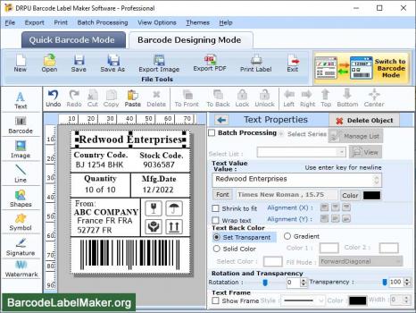 Visit Listing - Professional Barcode Maker Tool Professional Barcode Maker Tool - Screenshot 1