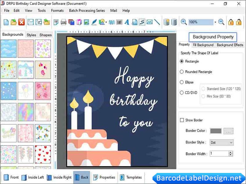 Printing Birthday Cards Tool - Screenshot 1