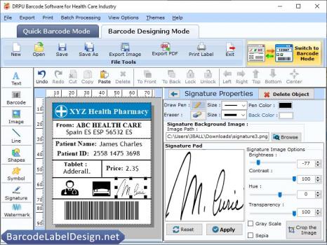 Barcode Generator for Hospitals - Screenshot 1