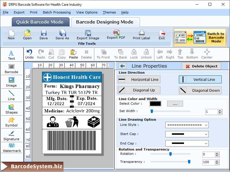 Pharmaceutical Barcode System - Screenshot 1