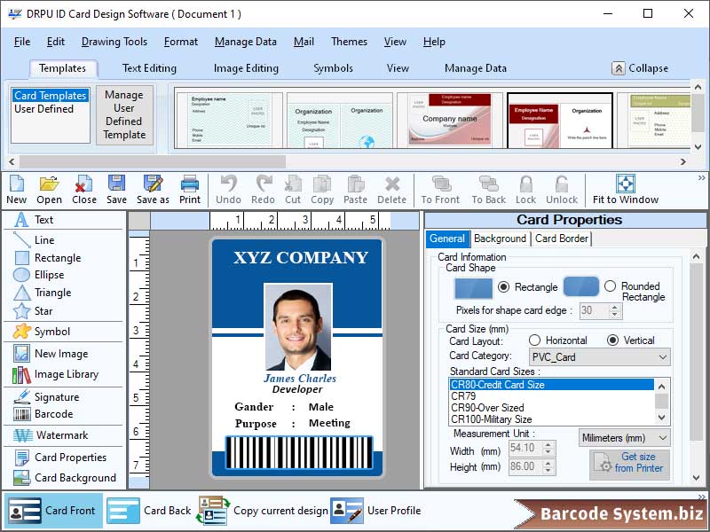 Design ID Card Tool - Screenshot 1