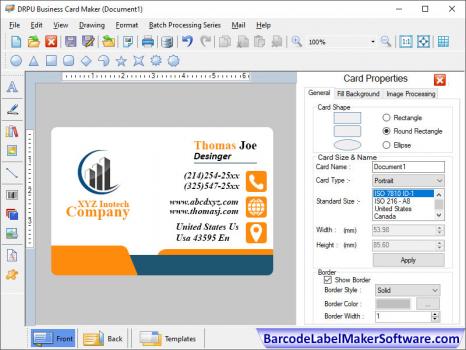 ID Card Designer Software - Screenshot 1