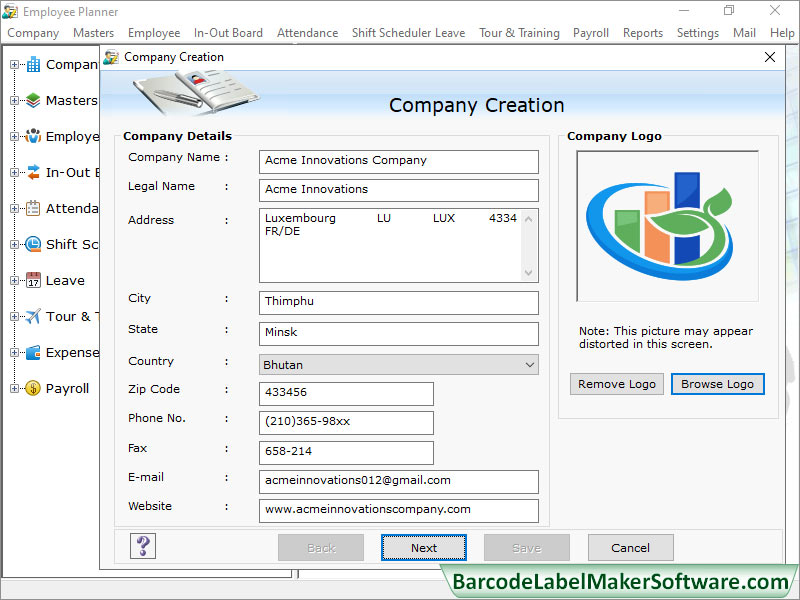 Software for Employee Scheduling - Screenshot 1
