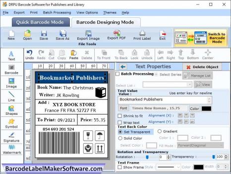 Barcode Label Utility Publishing - Screenshot 1