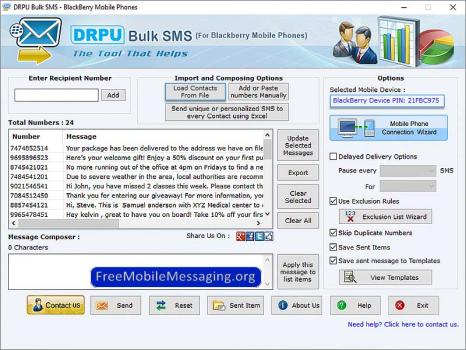 Blackberry Mobile Messaging Software - Screenshot 1