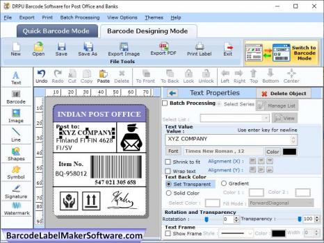 Visit Listing - Postal Banking Barcode Utility Postal Banking Barcode Utility - Screenshot 1