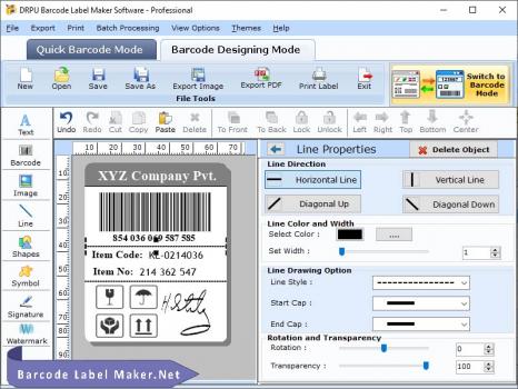 Free Barcode Label Software - Screenshot 1