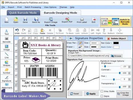 Publisher Barcode Label Maker Software - Screenshot 1
