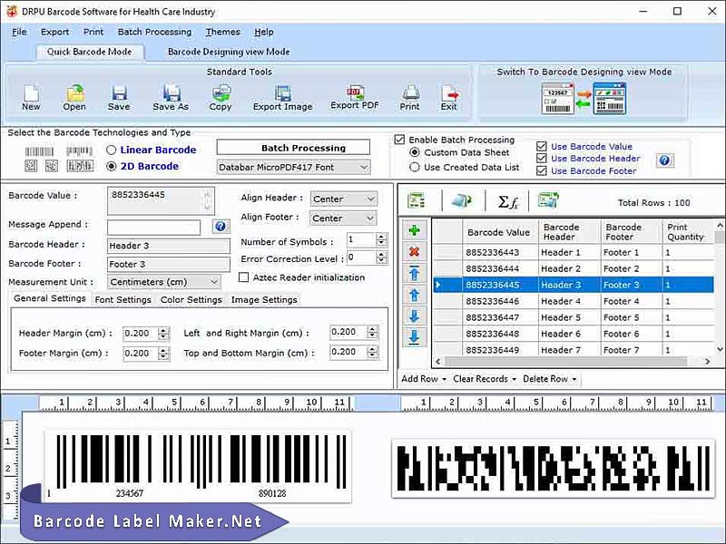 Barcodes for Healthcare Products - Screenshot 1