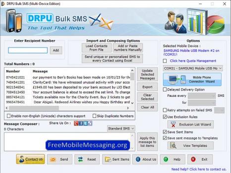 Visit Listing - USB Modem Text Messaging Program USB Modem Text Messaging Program - Screenshot 1