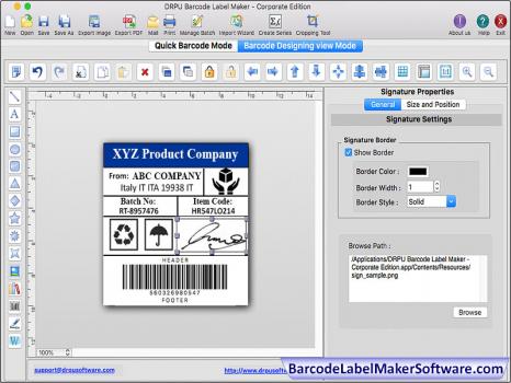 Barcode Label Mac Edition - Screenshot 1