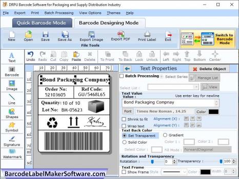 Barcode Label Maker Industry - Screenshot 1