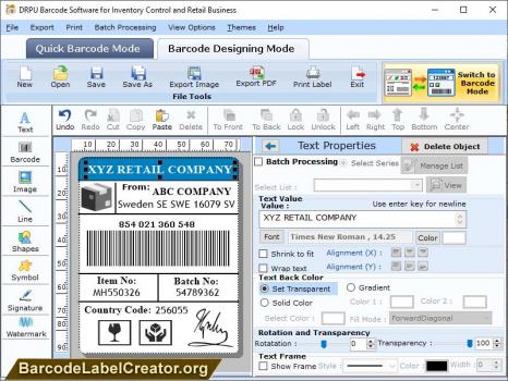 Visit Listing - Retail Inventory Barcode Creator Retail Inventory Barcode Creator - Screenshot 1