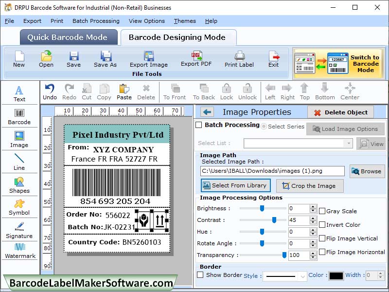 Warehousing Industry Label Utility - Screenshot 1
