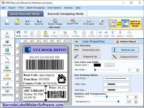 Books Barcode Label Maker Software - Screenshot 1