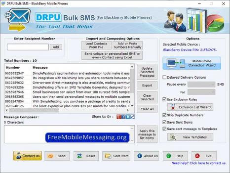Blackberry Text Messaging Software - Screenshot 1