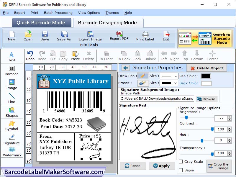 Publisher Software For Barcode Creation - Screenshot 1