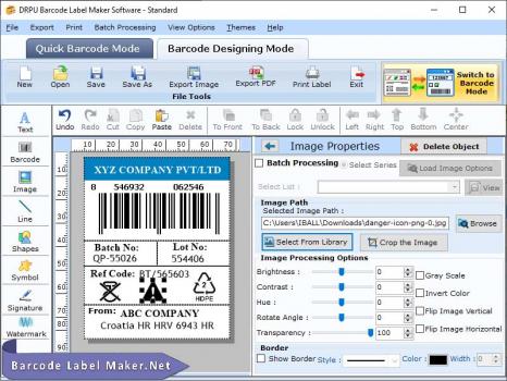 Standard Barcode Label Maker - Screenshot 1