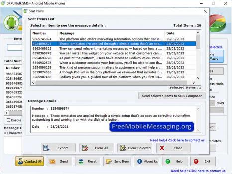 Visit Listing - Mac BulK SMS Application Mac BulK SMS Application - Screenshot 1