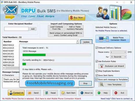 Visit Listing - BlackBerry SMS Software BlackBerry SMS Software - Screenshot 1