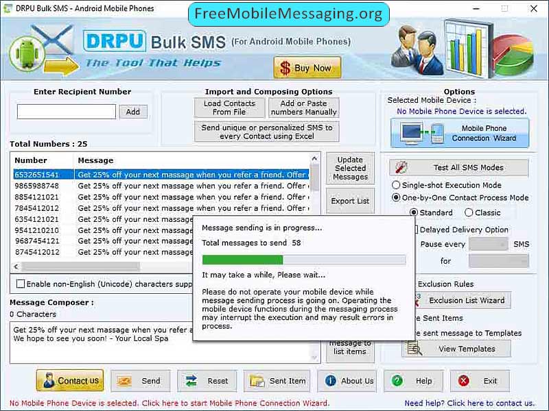 Android Group SMS - Screenshot 1