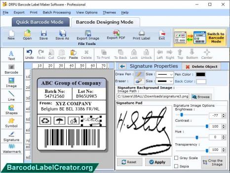 Visit Listing - Create Barcode Labels Create Barcode Labels - Screenshot 1