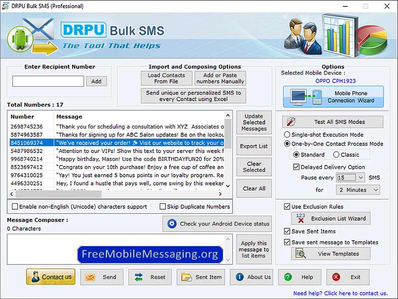 Mobile Messaging Software - Screenshot 1