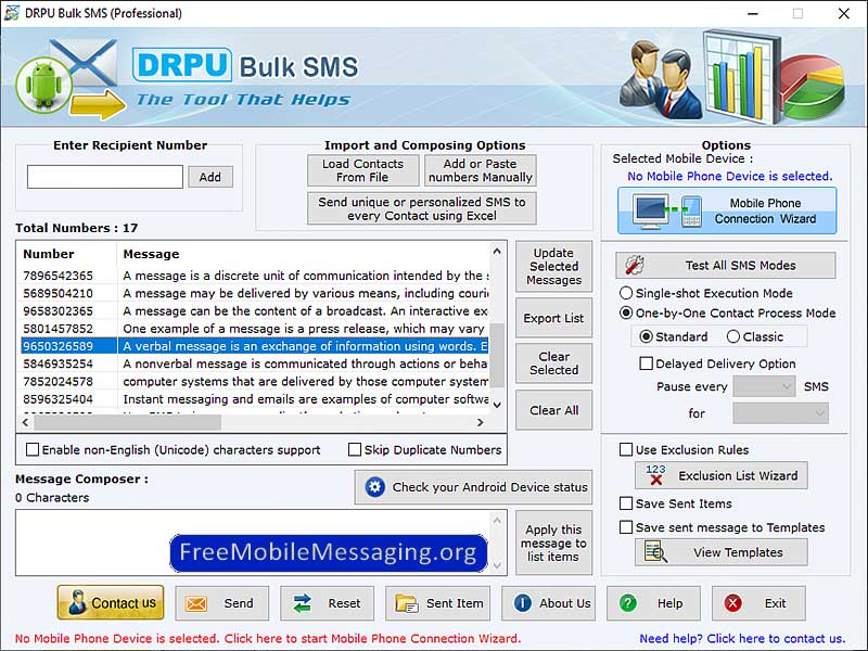 Bulk SMS Messages - Screenshot 1